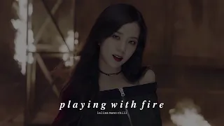 blackpink - playing with fire ( deeper female voice version + reverb )