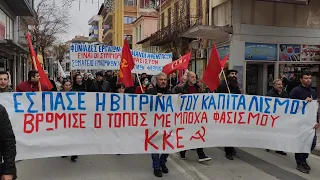 Μαχητική πορεία στη Φλώρινα ενάντια στην παρουσία φασιστών