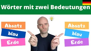 Wörter mit zwei Bedeutungen | A2 B1 B2 | Learn German | Deutsch lernen