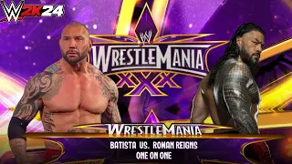 wwe 2K24 - Batista vs Roman Reigns|WrestleMania