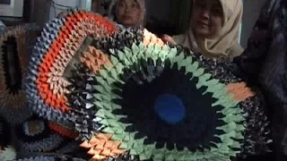 Cara membuat keset cantik dari kain bekas