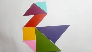 Tangram shapes | learn how to make tangram duck