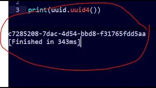 generate id using uuid python