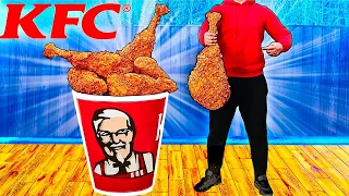 I Made a Giant KFC menu / Pštrosí křídla / Pštrosí proužky / Pštrosí stehno