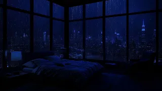 Rain Symphony: Cozy Bedroom Bliss and City View for Ultimate Relaxation 🎧