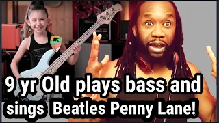 9yr old ELLEN  ALAVERDYAN sings BEATLES PENNY LANE - REACTION | First time hearing