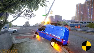 GTA 4 CRASH TESTING REAL CAR 307