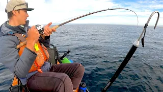 LIVE BAIT California HALIBUT LIMIT on My Kayak in January!!!
