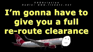 [REAL ATC] VIRGIN AMERICA gets some ROUTE DEVIATIONS