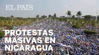 Nicaragua se vuelca en una gigantesca marcha contra Ortega