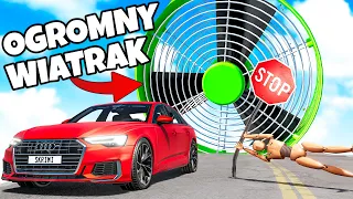 ❄️ AUTA KONTRA OGROMNE WIATRAKI! TOR PRZESZKÓD! | BeamNG Drive |