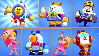 Todas as Poses de Vitória e Derrota das Novas Skins + Novo Brawler Lou! Brawl Stars #Snowtel