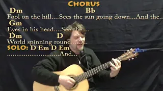 The Fool On The Hill (The Beatles) Strum Guitar Cover Lesson with Chords/Lyrics