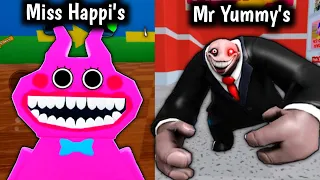 Mr Yummy's Supermarket Vs Miss Happi's Toyshop New Scary Obby Full Walkthrough Gameplay & Jumpscares