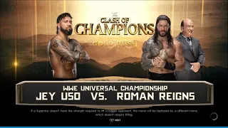 WWE 2K22 Gameplay Jey Uso vs Roman Reigns Universal Championship Clash Of Champions