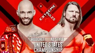 FULL MATCH - AJ Styles vs. Ricochet - United States Championship : WWE Extreme Rules (2019)