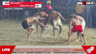 Super Final Match :  Gurdaspur Lion's  v/s Dirba Mandi/Phullanwal Kabaddi Cup /19-02-2023/Kabaddi123