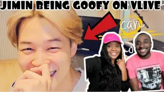 BTS Jimin being goofy on vlive | BTS REACTION