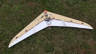 Tail-less kfm2 drag rudder and stabilization tests (iomixer)