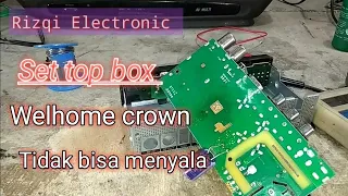 Set top box Welhome crown mati total.| led display mati