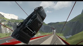 BeamNG drive: bridge crashes (car jump arena)