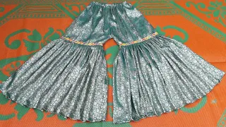 थेले वाला लखनवी Gharara/Sharara Cutting Stitching Tutorial In Hindi|| Banarsi/Brocade sharara Making