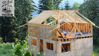 Installing Milled Roof Rafters at the Off Grid CABIN in Northern Canada