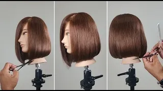 How to Cut a PERFECT Straight Bob Haircut Tutorial Step by Step | Corte Estilo Bob Recto