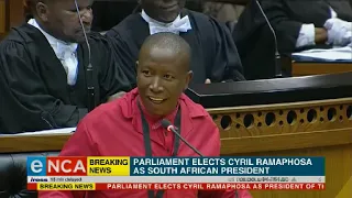 Julius Malema congratulates President Cyril Ramaphosa