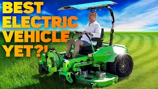 Electric Lawn Mowers WITH SOLAR PANELS!