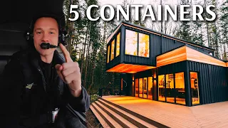 Fly into this Huge 5 Unit Shipping Container Home by Helicopter!