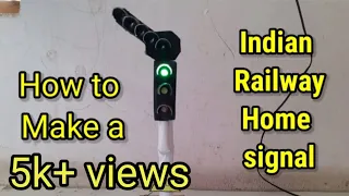 How to make a Indian Railway Home signal using cardboard