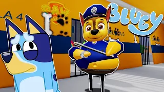 BLUEY ESCAPA de la PRISION de BARRY PAW PATROL | Las Aventuras de BLUEY en ROBLOX!