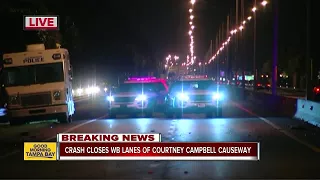 WB Courtney Campbell Causeway is shut down due to serious crash
