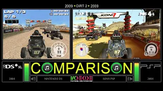Dirt 2 (DS vs PSP) Side by Side Comparison/ Portable Versions Comparison on HD 60 fps