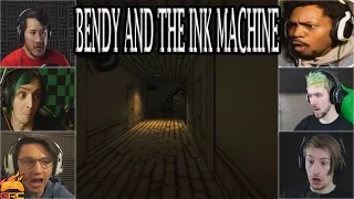 Gamers Reactions to Bendy Peeking Around The Corner | Bendy and The Ink Machine