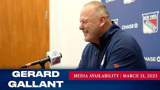 New York Rangers: Gerard Gallant Pregame Media Availability | Mar. 21, 2023