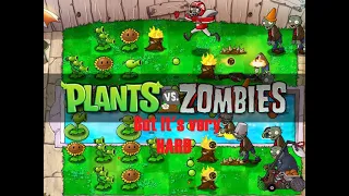 Plants VS Zombies Hard Mode Mod - Finale (All Roof Levels)
