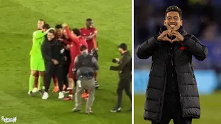 LIVERPOOL AWAY FANS SING TO BOBBY FIRMINO AT FULL TIME LEICESTER!