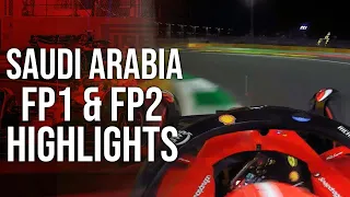 Highlights of FP1 and FP2 of Saudi Arabia GP. Close fight between Charles Leclerc and Max Verstappen