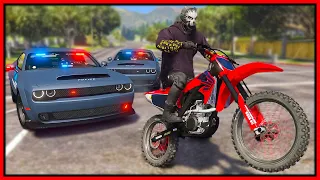 Dirt Bike Embarrassed Cops in GTA 5 RP