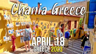 Chania Crete, walking tour in 4k, Kreta, Greece 2023