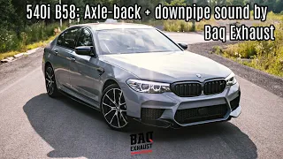 BMW * 540i * G30 * B58 | Axle-back exhaust system + downpipe sound | Sportowy wydech Baq Exhaust