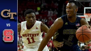 Georgia Tech vs. NC State Men's Basketball Highlights (2016-17)