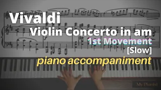 Vivaldi - Violin Concerto in am, RV356, 1st Mov: Piano Accompaniment [Slow]