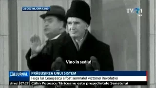 Filmul zilei de 22 decembrie 1989 - Ceauşescu fugea cu elicopterul de pe acoperişul CC