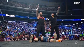Solo Sikoa y Jimmy Uso destruyen a John Cena - WWE SmackDown 22 de Septiembre 2023 Español Latino