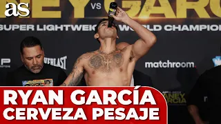 RYAN GARCÍA la lía en el PESAJE antes del COMBATE de BOXEO contra DEVIN HANEY: CERVEZA, INSULTOS...