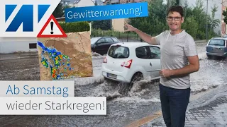 Schockprognose für die Katastrophengebiete: Ab Samstag neue Gewitter mit Starkregen! Unwetter!
