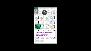 How to change theme in excel | Excel | Theme color changing method in excel